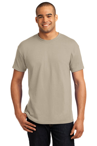 hanes ecosmart 50 50 cotton/poly t shirt 5170 sand