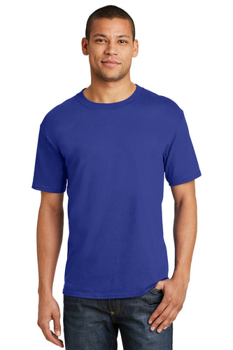 hanes beefy cotton t shirt 5180 deep royal