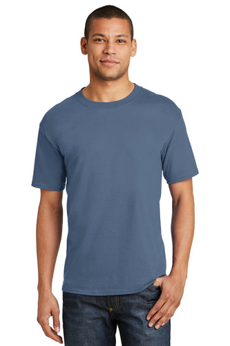 hanes beefy cotton t shirt 5180 denim blue