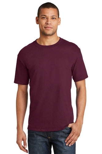 hanes beefy cotton t shirt 5180 maroon