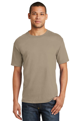 hanes beefy cotton t shirt 5180 pebble