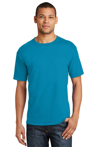 hanes beefy cotton t shirt 5180 teal