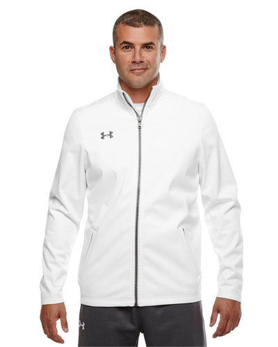 Under Armour White 1259102 jacket company logo