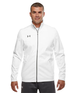 Under Armour White 1259102 jacket company logo
