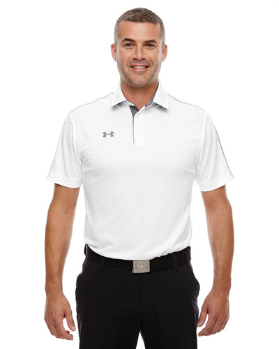 Under Armour White/ Graphite 1283703 embroidered polo shirts for business