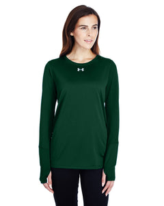 Under Armour Ladies Long Sleeve Locker T-Shirt 2.0 Fr Green/ M Silver 1305681