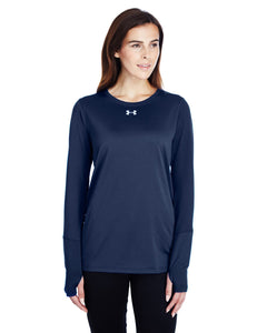 Under Armour Ladies Long Sleeve Locker T-Shirt 2.0 Midnight Navy/ M Silver 1305681