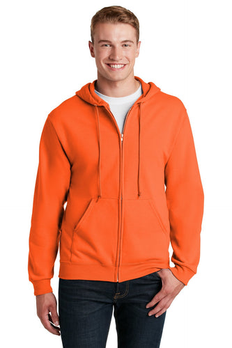 Jerzees Safety Orange 993M business sweatshirts with logo