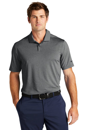 Nike Black Heather NKDC2108 custom logo polo shirts embroidered