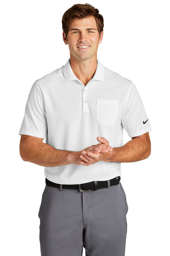 Nike White NKDC2103 custom logo polo shirts embroidered