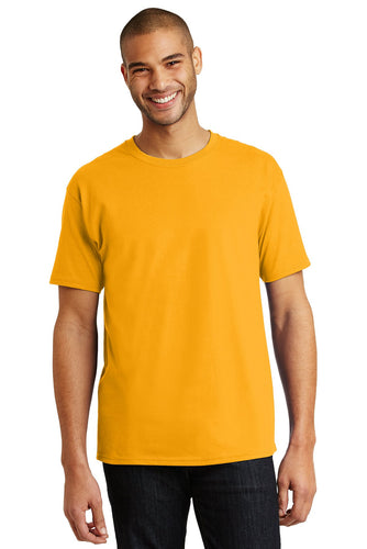 hanes tagless cotton t shirt 5250 gold