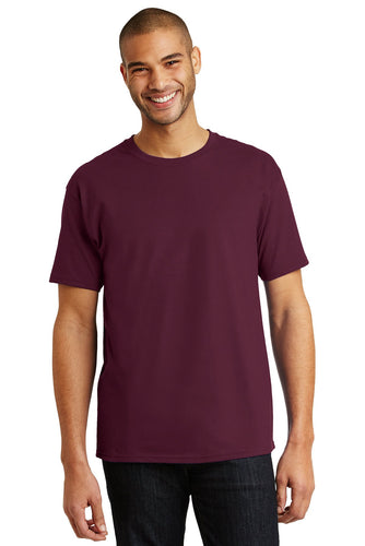 hanes tagless cotton t shirt 5250 maroon