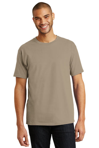 hanes tagless cotton t shirt 5250 pebble