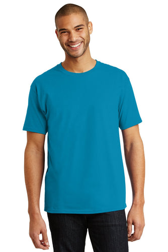 hanes tagless cotton t shirt 5250 teal