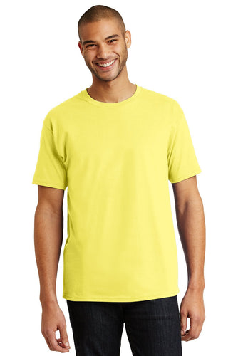 hanes tagless cotton t shirt 5250 yellow