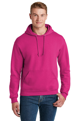 Jerzees Cyber Pink 996M sweatshirts with company logo