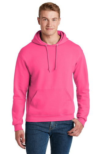 Jerzees Neon Pink 996M sweatshirts with company logo