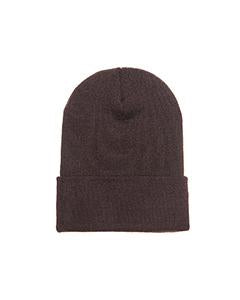 Yupoong Adult Cuffed Knit Beanie 1501 BROWN