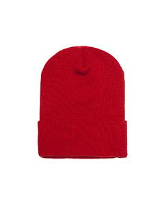 Yupoong Adult Cuffed Knit Beanie 1501 RED