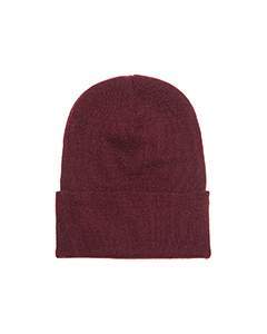 Yupoong Adult Cuffed Knit Beanie 1501 MAROON