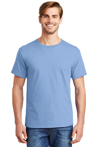 hanes comfortsoft cotton t shirt 5280 light blue