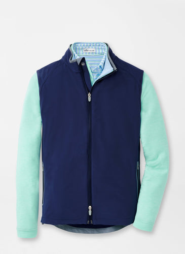 peter millar navy ME0EZ28 zephyr performance vest with custom logo jackets
