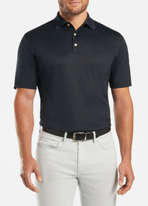 peter millar black ME0K00 with solid mercerized cotton polo custom logo polo shirts