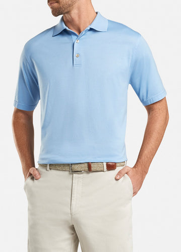 peter millar cottage blue ME0K00 with solid mercerized cotton polo custom logo polo shirts