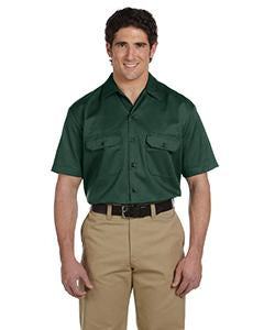dickies_1574_hunter green_company_logo_button downs
