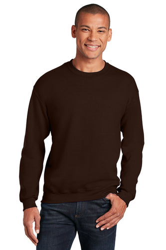 Gildan Dark Chocolate 18000 custom logo sweatshirts embroidered