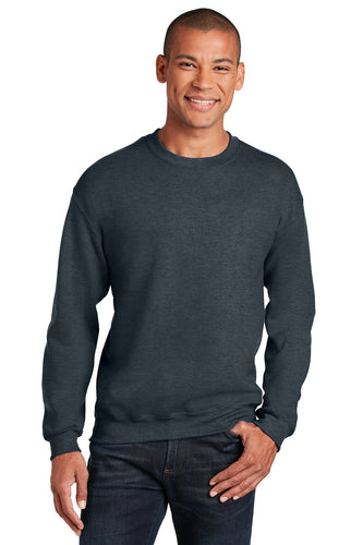 Gildan Dark Heather 18000 custom logo sweatshirts embroidered