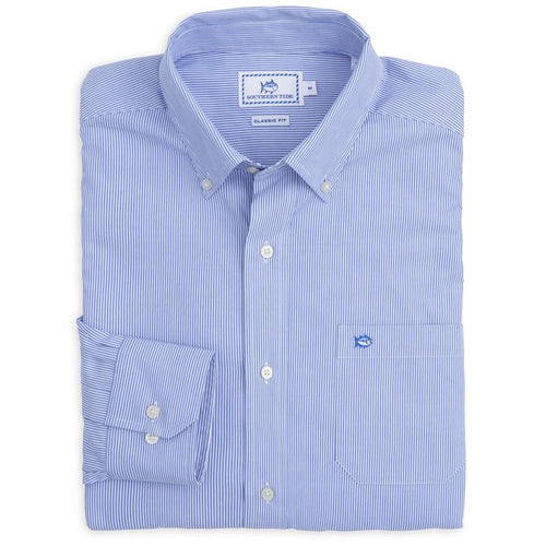 Southern Tide Men's Wedgewood Stripe Sport Shirt 2334 Sail Blue