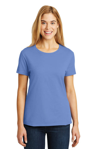 hanes ladies nano t cotton t shirt sl04 carolina blue