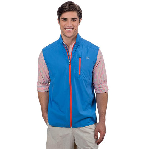 Southern Tide Men's Cabana Admiral Packable Vest 2802 Blue Stream