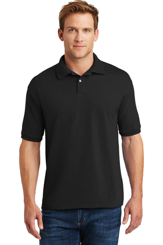 hanes black 054x custom embroidered polo shirts