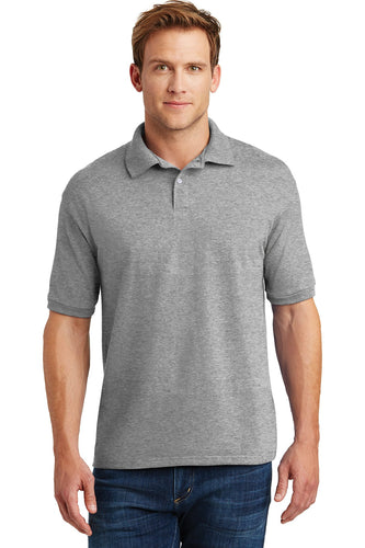 hanes light steel 054x custom embroidered polo shirts