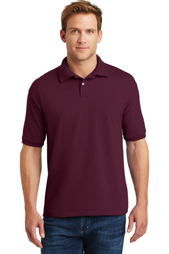 hanes maroon 054x custom embroidered polo shirts