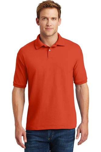hanes orange 054x custom embroidered polo shirts