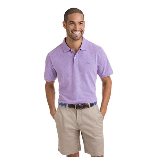 Vineyard Vines Men's Stretch Pique Heather Polo 1K2111 Sea Urchin