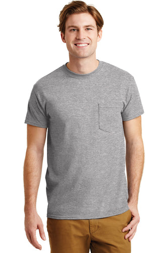 gildan dryblend cotton poly pocket t shirt 8300 sport grey