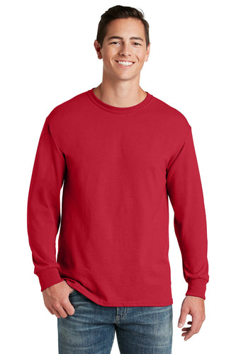 jerzees dri-power 50/50 cotton/poly long sleeve t-shirt 29ls true red