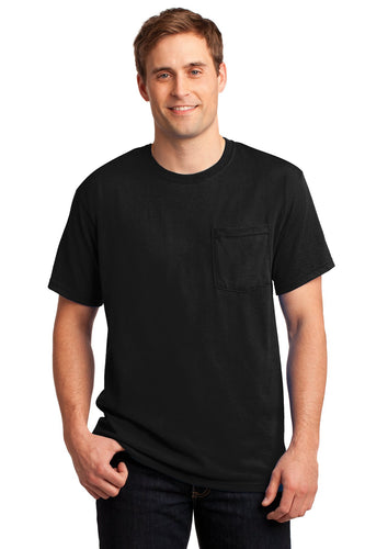 jerzees dri-power 50/50 cotton/poly pocket t-shirt 29mp black