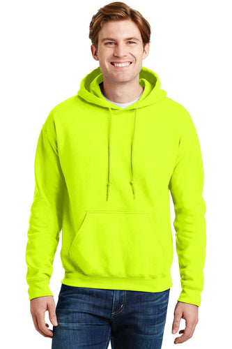 Gildan Safety Green 12500 custom sweatshirts with logo