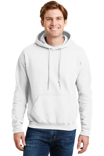 Gildan White 12500 custom embroidered sweatshirts
