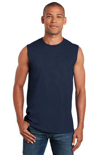 gildan ultra cotton sleeveless t shirt 2700 navy