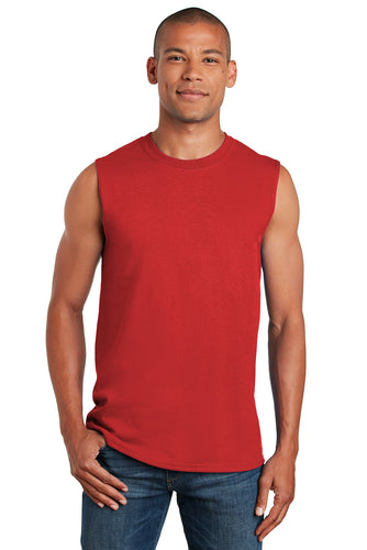 gildan ultra cotton sleeveless t shirt 2700 red