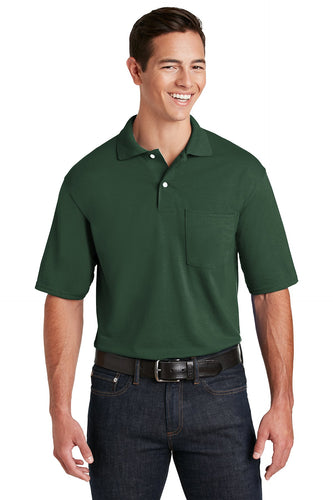 Jerzees Forest Green 436MP custom embroidered polo shirts