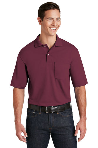Jerzees Maroon 436MP custom embroidered polo shirts
