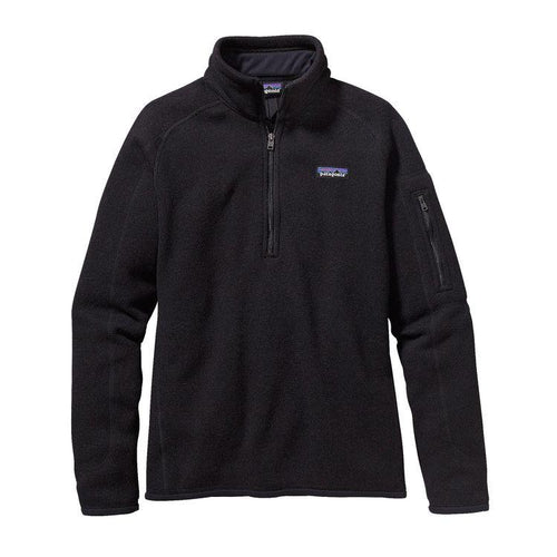 Patagonia Women's Better Sweater Quarter-Zip Fleece 25618 Black