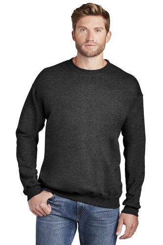 hanes charcoal heather f260 custom sweatshirts with logo